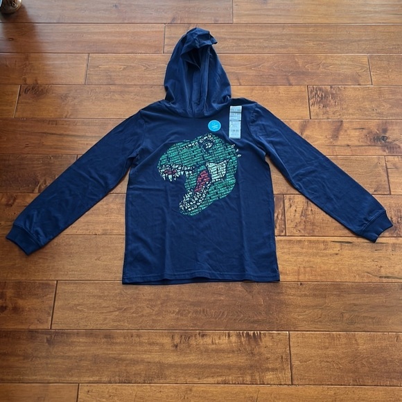 NWT Boys Carters T-Rex Pullover Hoodie Size 14 - Picture 3 of 11